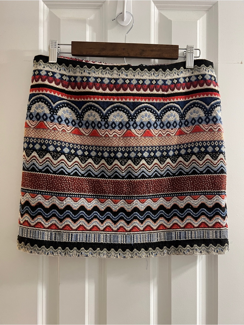 Design Lab Lord & Taylor Boho Geometric Knit Skirt -Medium